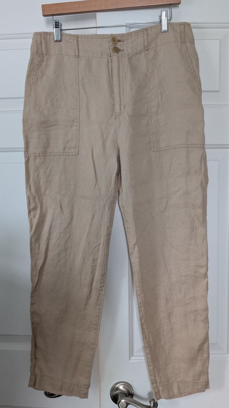 Lauren Ralph Lauren Tan Lightweight Linen Pants